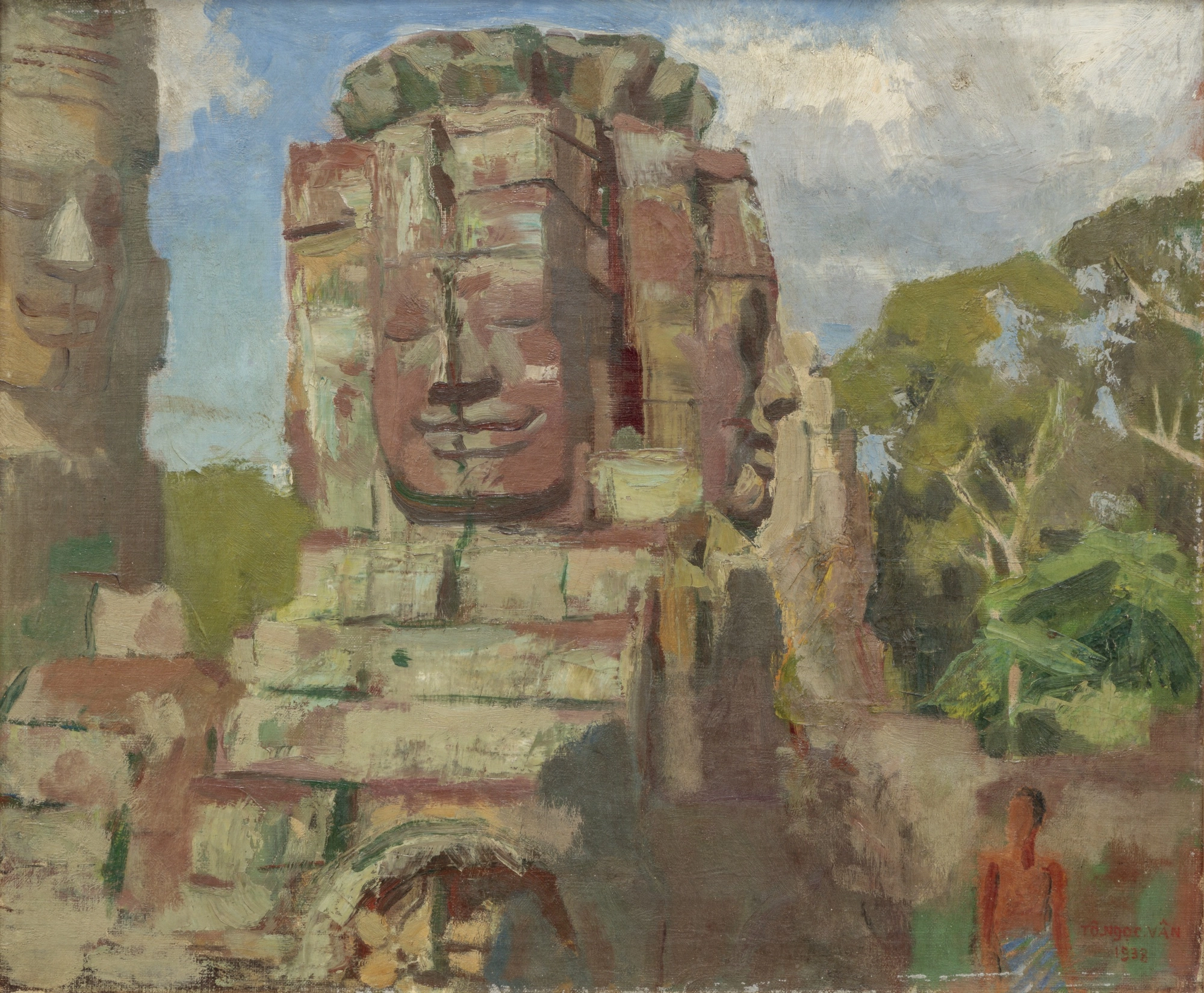 To Ngoc Van, Angkor (1938), oil on canvas, 53 × 62.5 cm. Photo: Sotheby's.