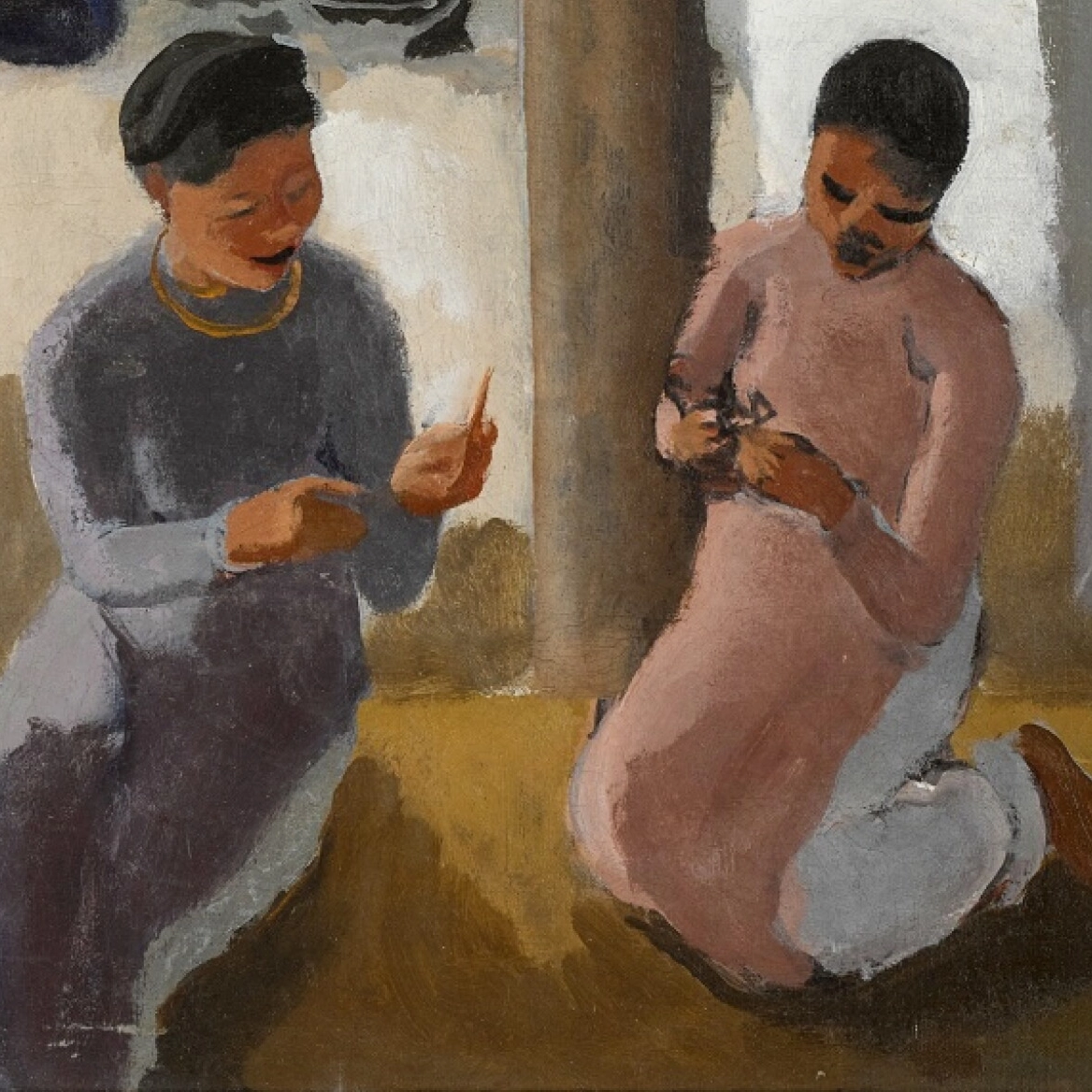 Joseph Inguimberty, “Returning Home (Le retour)” (unknown date) (detail), oil on canvas, 65.8 × 162.8 cm. Photo: Sotheby’s.