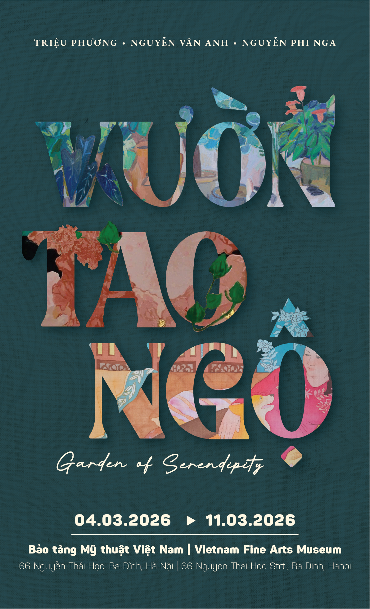 Poster triển lãm "Vườn Tao Ngộ". Ảnh: Nghệ sỹ cung cấp.