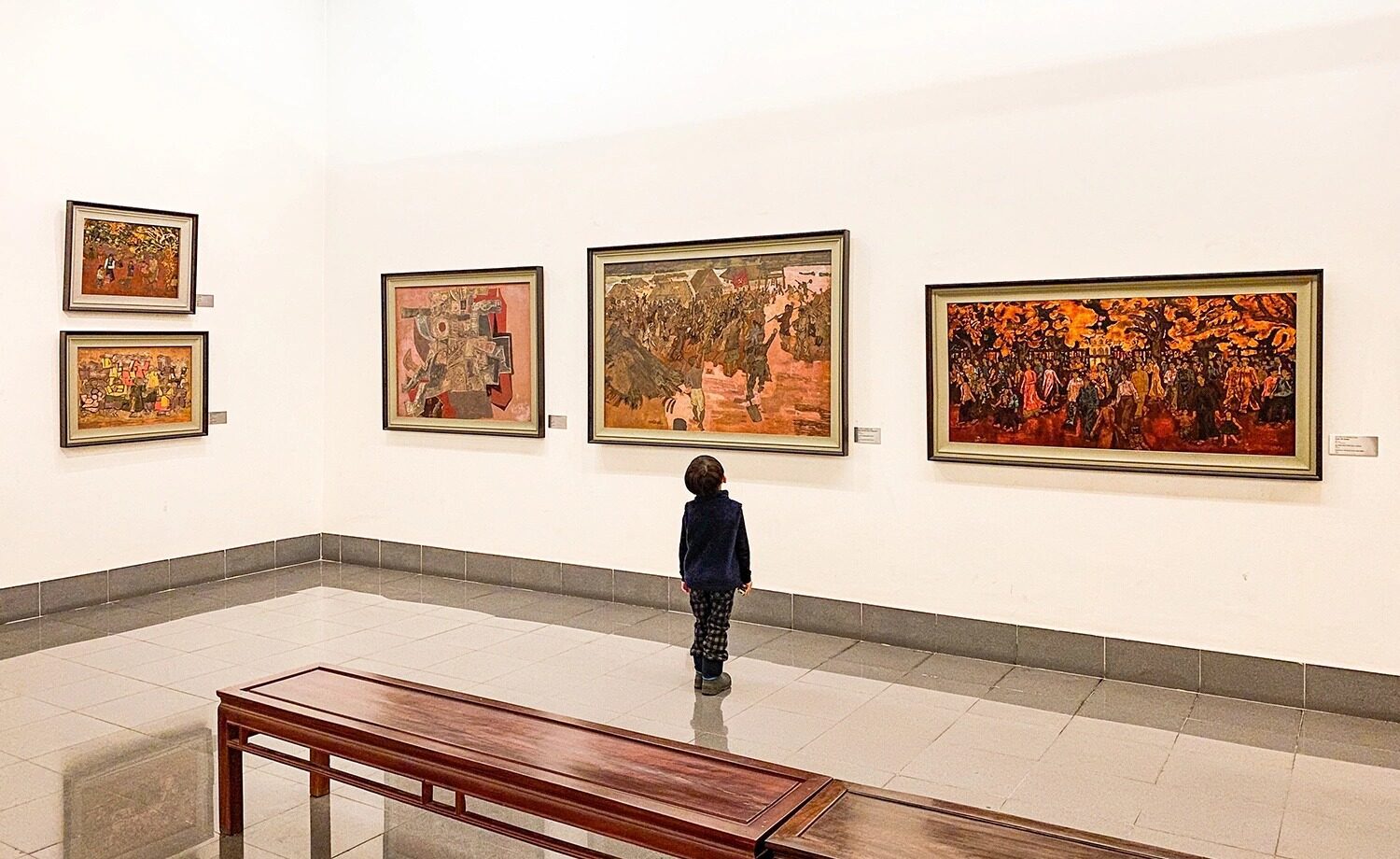 "Gióng" đang được trưng bày tại phòng 16 tại Bảo tàng Mỹ thuật Việt Nam